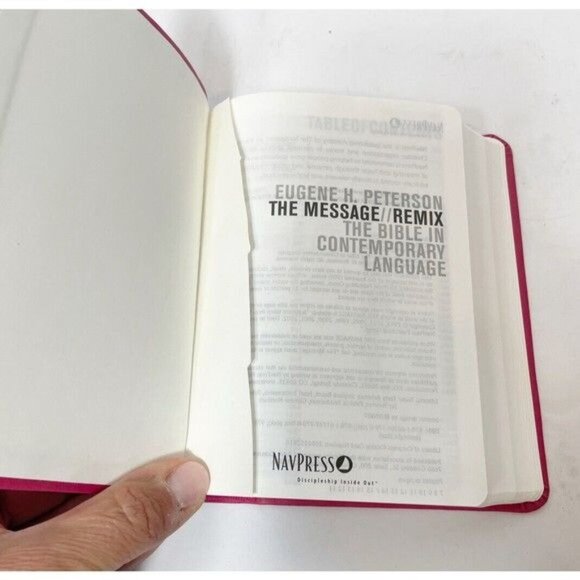 2003 Eugene Patterson The Message Remix Compact Bible Tulip Pink Soft - Picture 7 of 7